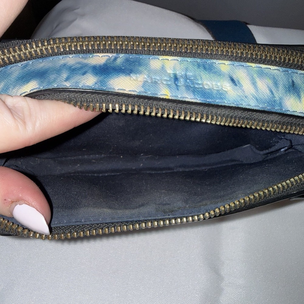 Marc Jacobs Snapshot Crossbody Bag Purse Watercolor Camera Shoulder Tie Dye Blue - Picture 6 of 16